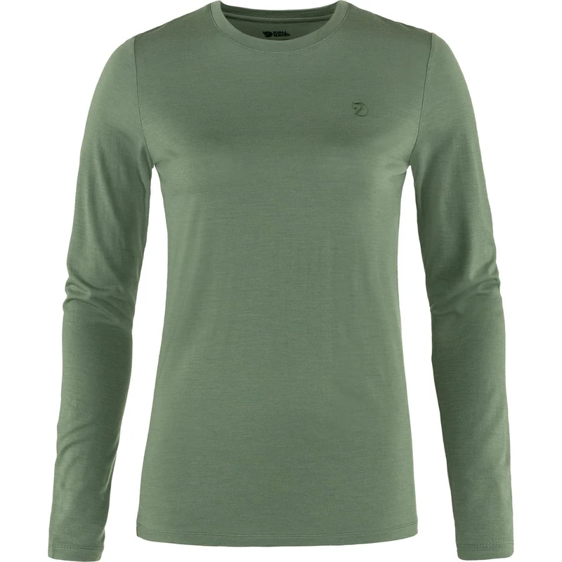 Fjallraven 84102-614 Abisko Wool LS W Sweatshirt Women's Patina Green Size XL