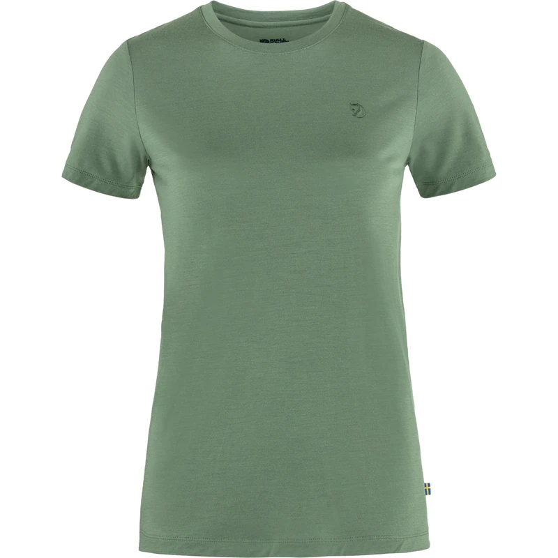 Fjallraven 84101-614 Abisko Wool SS W T-Shirt Women's Patina Green Size XXS