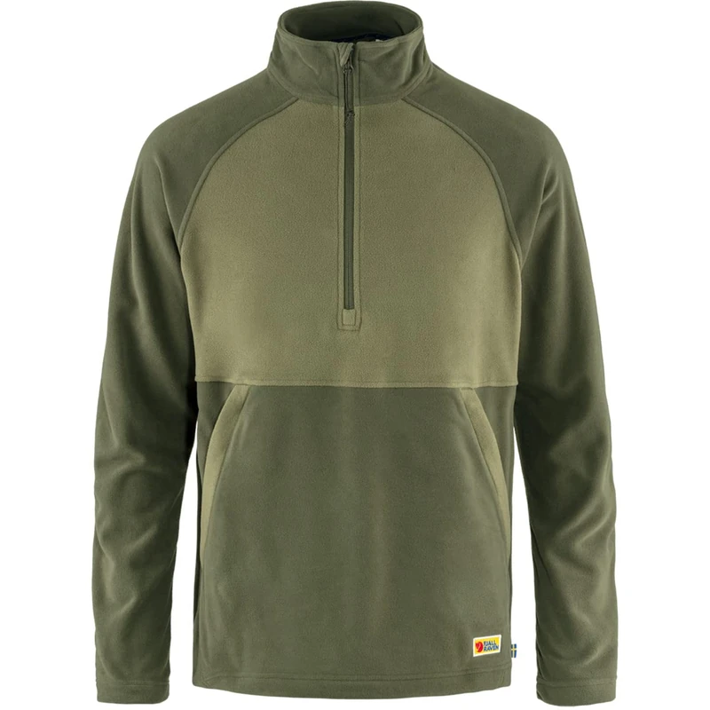 Fjallraven 87055-625-622 Vardag Lite Fleece M Sweatshirt Men's Laurel Green-Light Olive Size XL