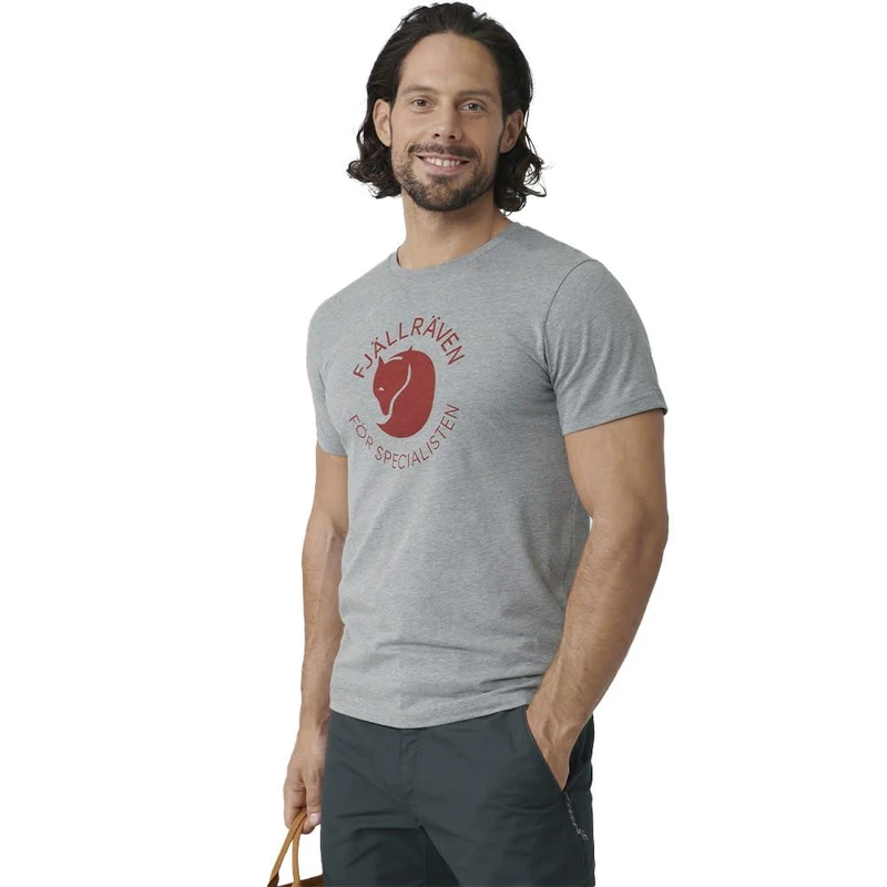 FJALLRAVEN Men's Fjällräven Fox T-Shirt M, Grey Melange, M