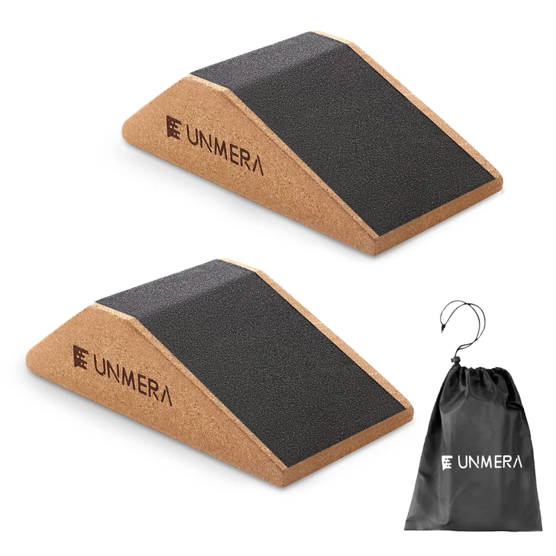 2PCS Non Slip Professional Squat Ramp, Heel Elevated Squats and Calf Raises, Slant Board for Weightlifting and Fitness