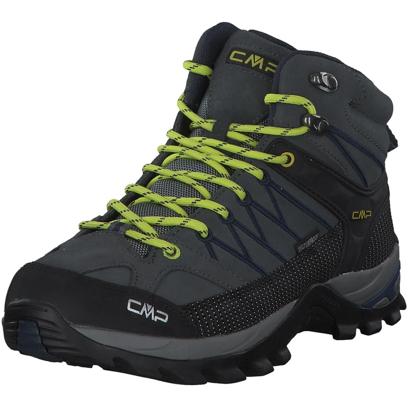 CMP Rigel Mid Trekking Shoes Wp Grey-B.Blue UK 9.5