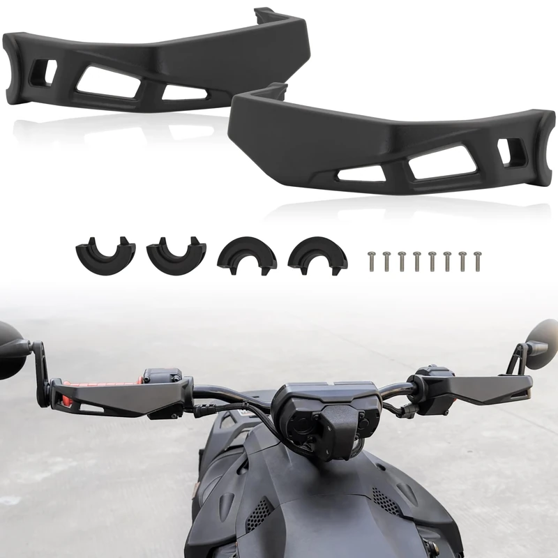 LDETXY Aluminum Handguards for Can Am Ryker, Black Hand Guards Protector Kit for Can-Am Ryker 600 900 Sport & Rally Edition Accessories, Replace #219400998-2PCS