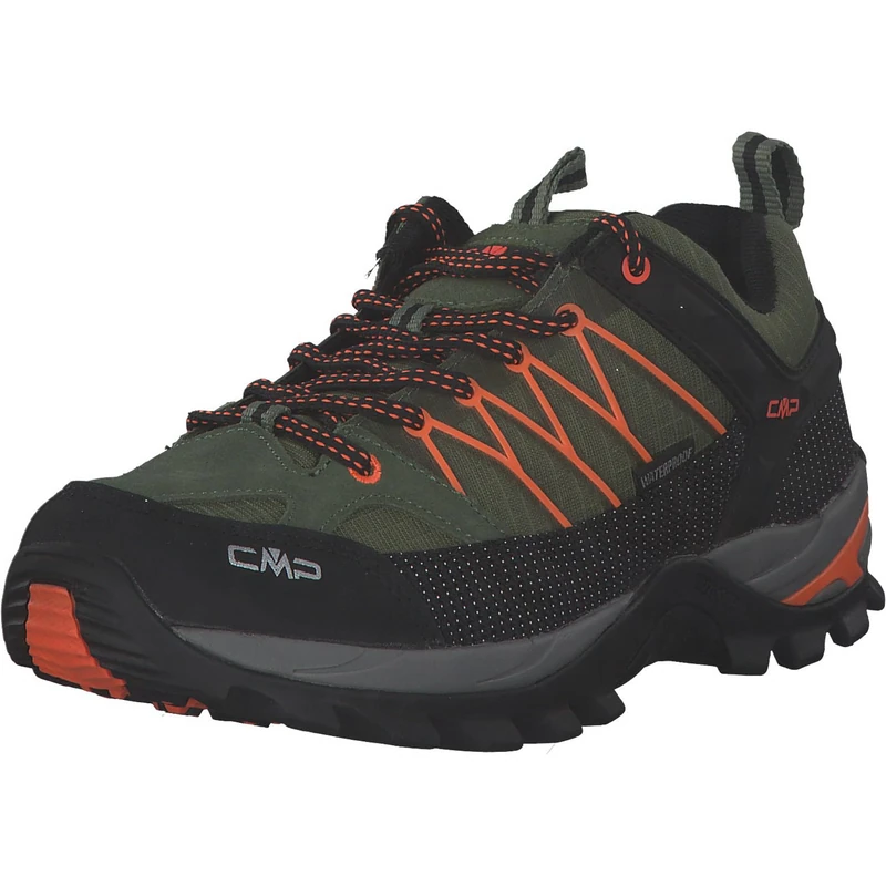 CMP Men's Rigel Low Trekking Shoes WP, Peat-Flash Orange, 9 UK