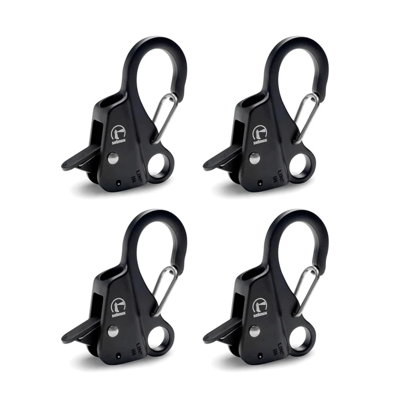 Sebnux Staines Steel Adjustable Boat Fender Clips Quick Release Hooks for Boat Bumpers Ideal for Small Boat and Pontoon (4)