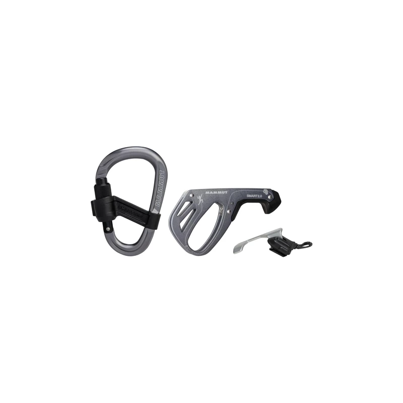 Mammut Smarter Belay Package | Belay Device & Carabiner Kit, Climbing Equipment | Grey, One Size - Image 1