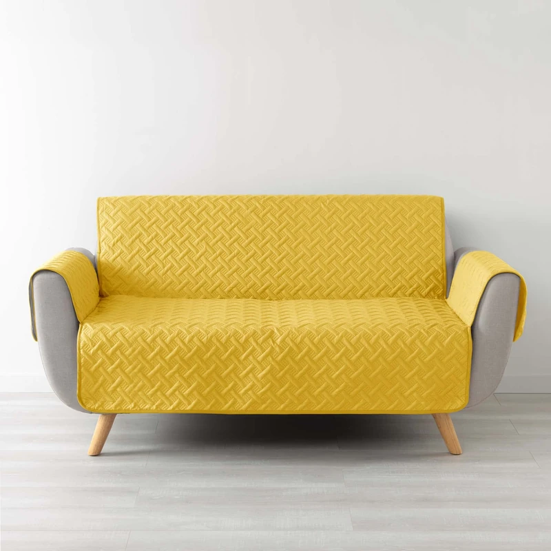 Douceur d'Intérieur Sofa Cover, Yellow, 223 x 179 cm - Image 1