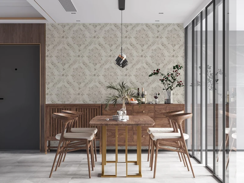 Livingwalls My Home My Spa 387072 Non-Woven Wallpaper Baroque Pearl White Ornament 10.05 x 0.53 m Made in Germany