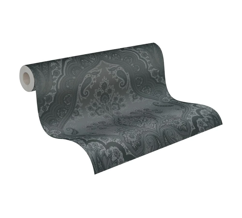Livingwalls My Home My Spa 387085 Non-Woven Wallpaper Bedroom 10.05 m x 0.53 m Made in Germany, Black, Dark Grey