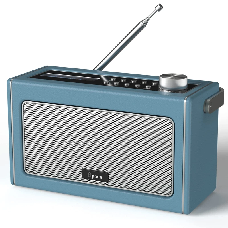 DAB Radio Portable, DAB/DAB Plus Radio, FM Radio, Portable Bluetooth Speaker, Digital Radio with USB Charging for 15 Hours Playback, Bluetooth Stereo Speakers, Rechargeable