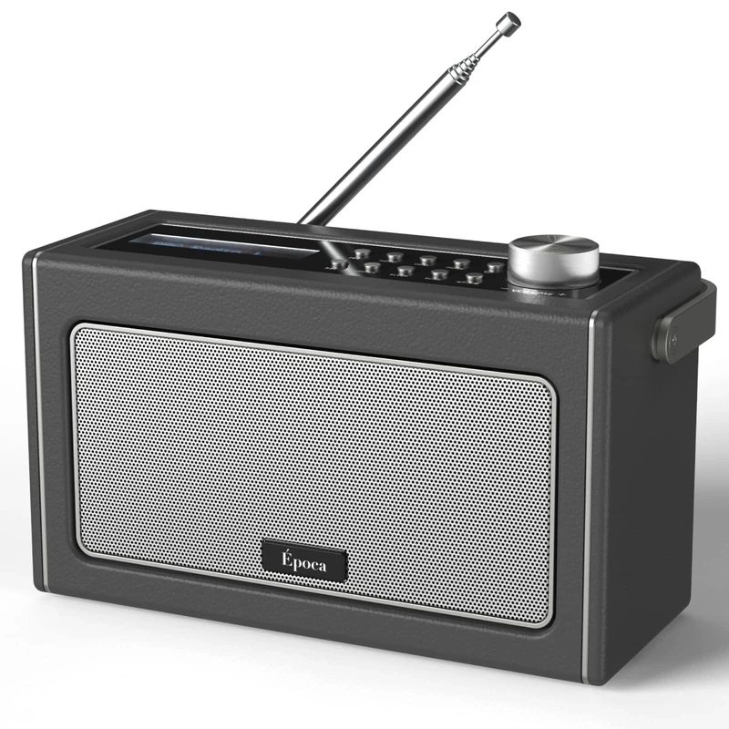 DAB Radio Portable, DAB/DAB Plus Radio, FM Radio, Portable Bluetooth Speaker, Digital Radio with USB Charging for 15 Hours Playback, Bluetooth Stereo Speakers, Rechargeable