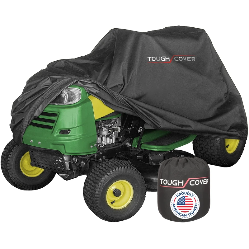 XL Tough Cover Universal Lawn Tractor Cover, Heavy-Duty 600D Marine Grade Fabric, Covers Against Water, UV, Dirt, Wind for Outdoor Mower Storage (Black) - Image 1
