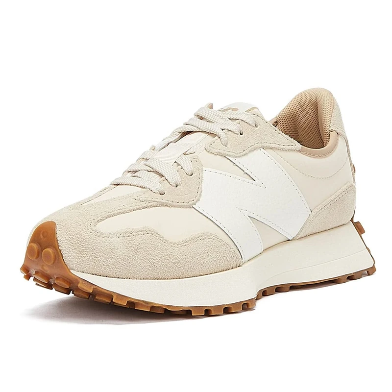 New Balance Men's 327 Shoes, Mindful Grey/Sea Salt/Calm Taupe, 4/M