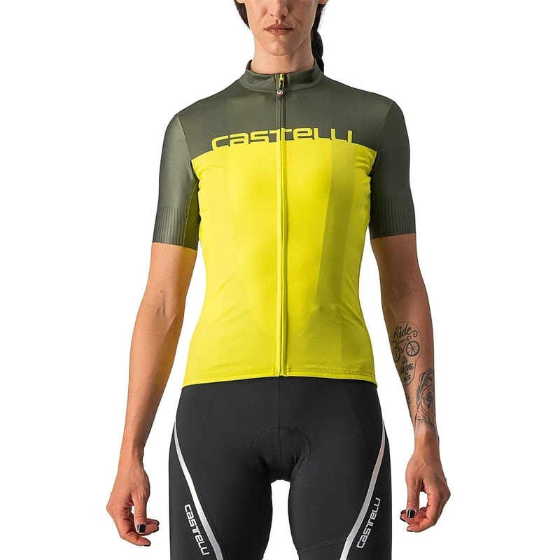 CASTELLI 4522065-776 VELOCISSIMA JRS Sweatshirt Women's Sulphur/Military Green L