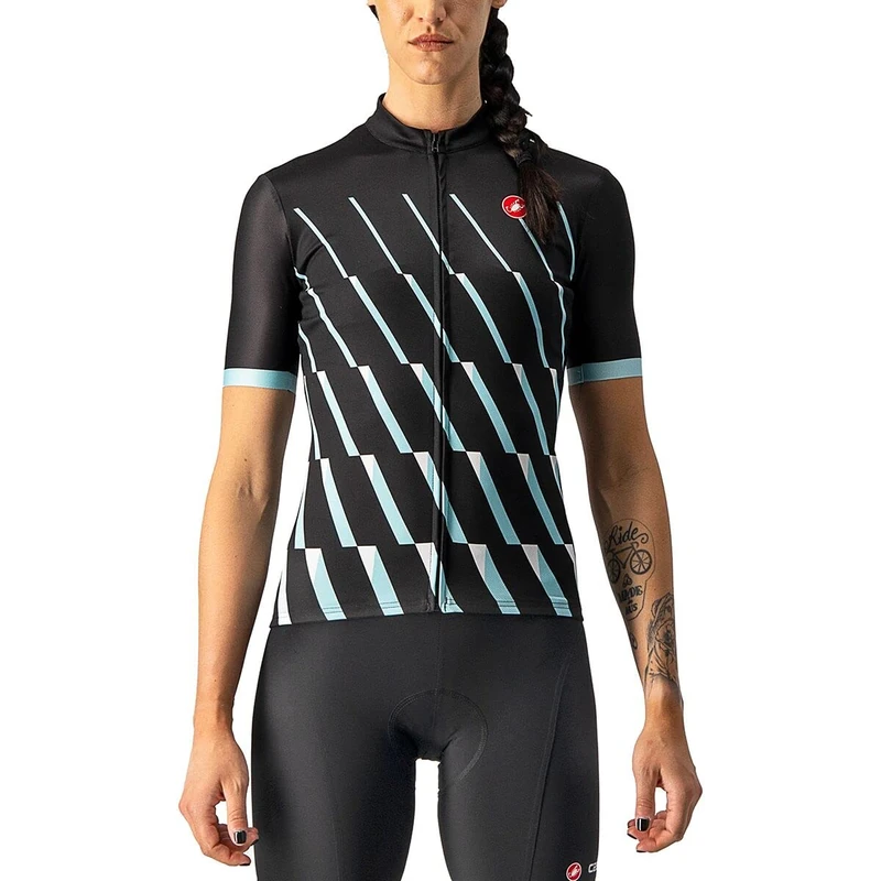 CASTELLI 4522059-085 PENDIO Jersey Sweatshirt Women's Light Black/Sky Light-White S