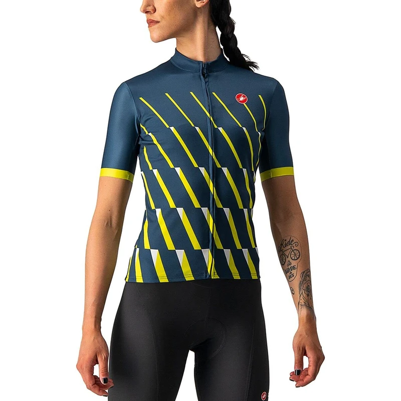 CASTELLI 4522059-426 PENDIO Jersey Sweatshirt Women's Moonlit Ocean/Sulphur-White XL