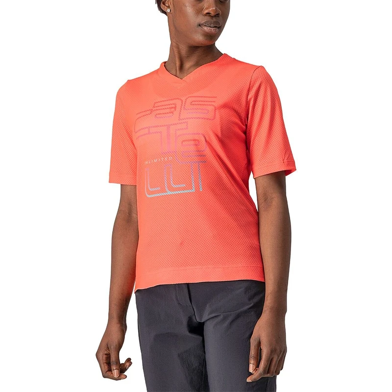 CASTELLI 4522054-583 Trail TECH W TEE T-Shirt Women's Coral Flash L