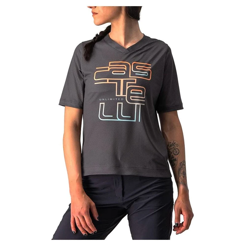CASTELLI 4522054-030 Trail TECH W TEE T-Shirt Women's Dark Gray L