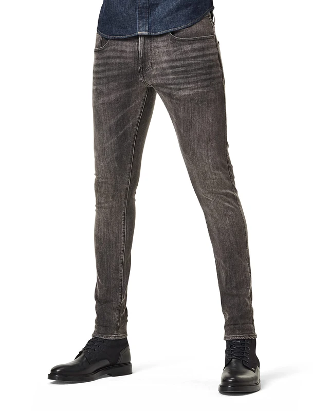 G-STAR RAW Men's 3301 Skinny Jeans, Faded Black Magnet, 29W / 32L