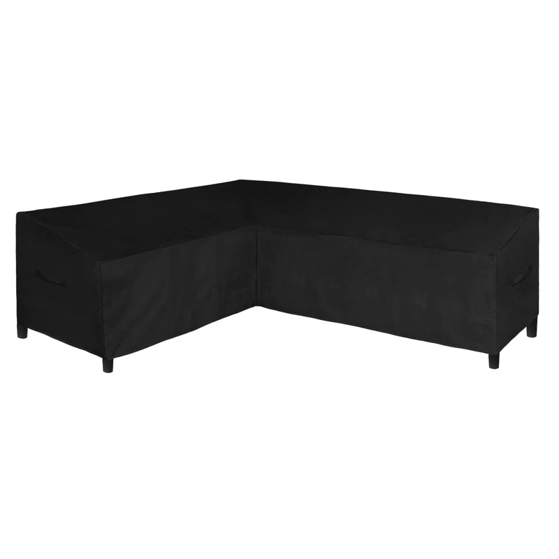 Easy-Going Patio L-Shaped Sectional Sofa Cover, 83“X104 Waterproof Outdoor Sectional Cover, Heavy Duty Garden Furniture Cover with Air Vent (Left Facing, Black)