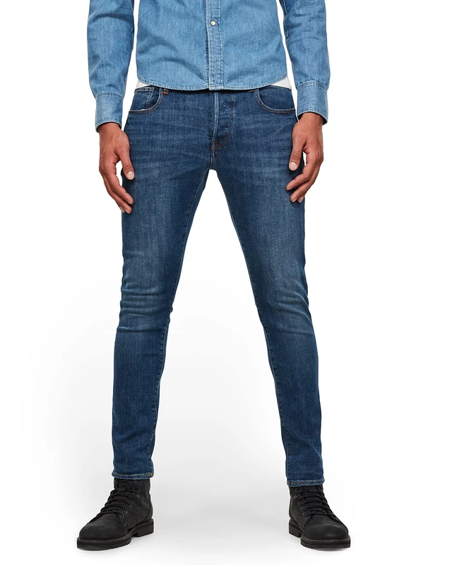 G-STAR Men's 3301 Slim Jeans, Medium Aged, 30 W/32 L