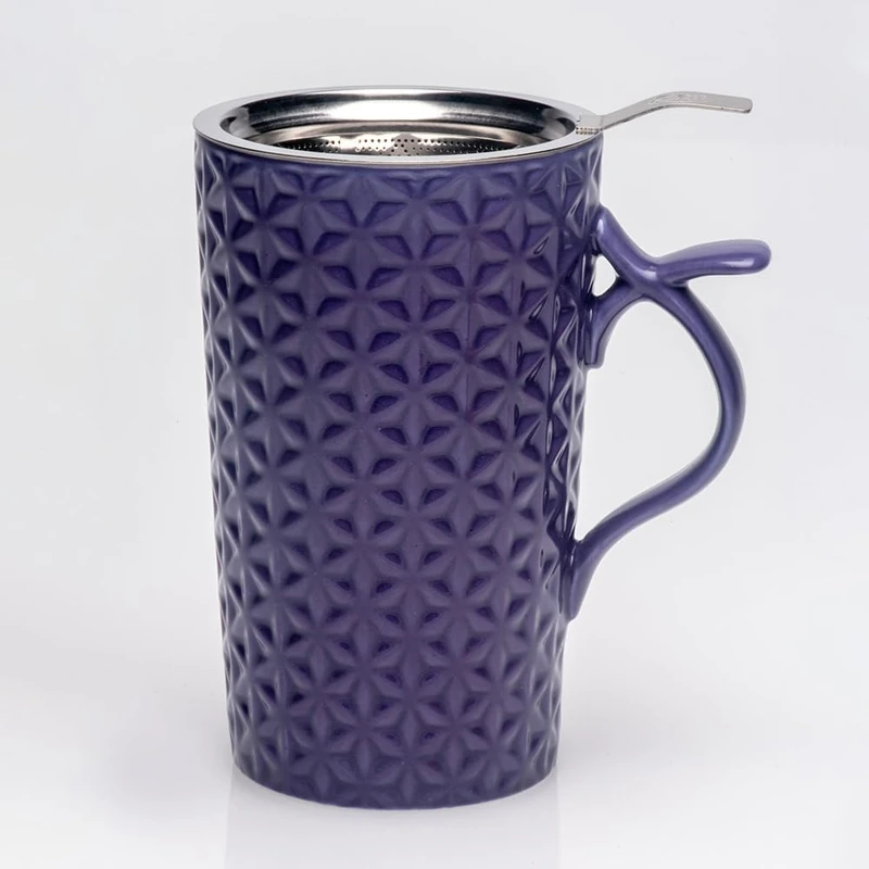 Tea Soul Skadi Mug • Porcelain Mug with Cover and Perforated Filter • Capacity 400ml - Image 1