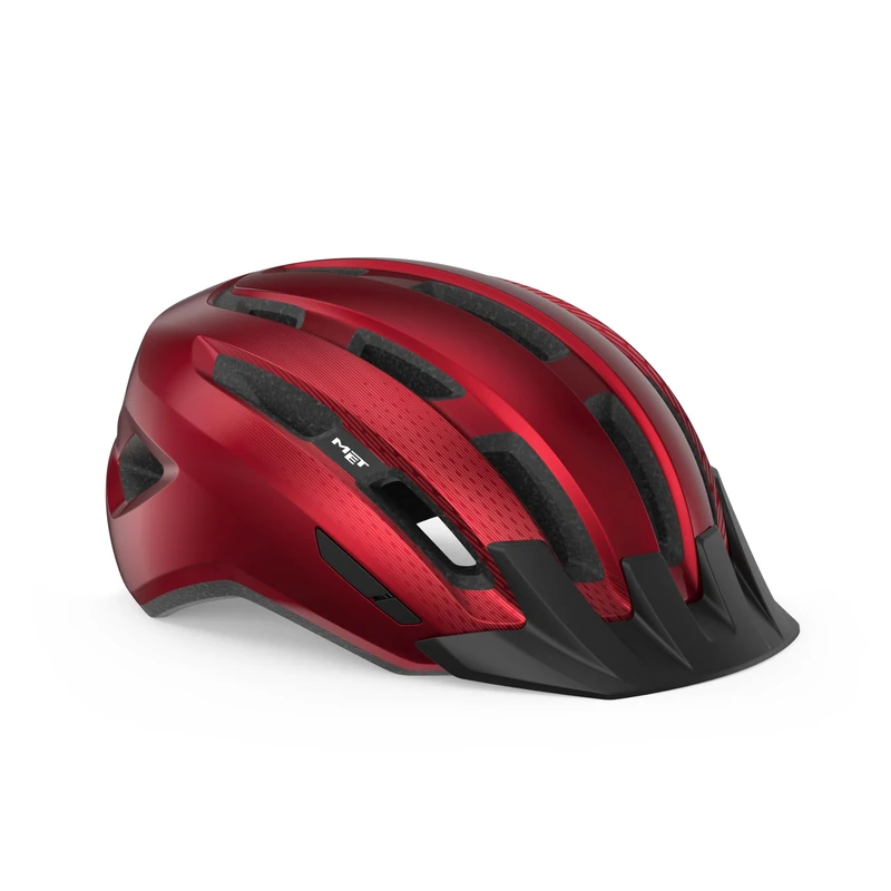 MET - Downtown Leisure Cycling Helmet In Red Size Medium/Large (58-61 cm)