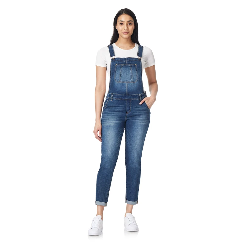 WallFlower Women's Overalls Juniors (Standard and Plus), Summer, Large