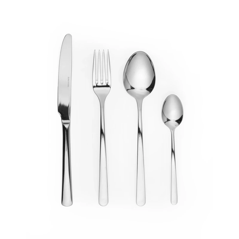 Salter COMBO-7570 32 Piece Cutlery Set, Kendal Tableware Service for 8 People, 18/10 Stainless Steel, Mirror Polished Finish, Including Forks/Knives/Teaspoons/Tablespoons, Dishwasher Safe Dinnerware
