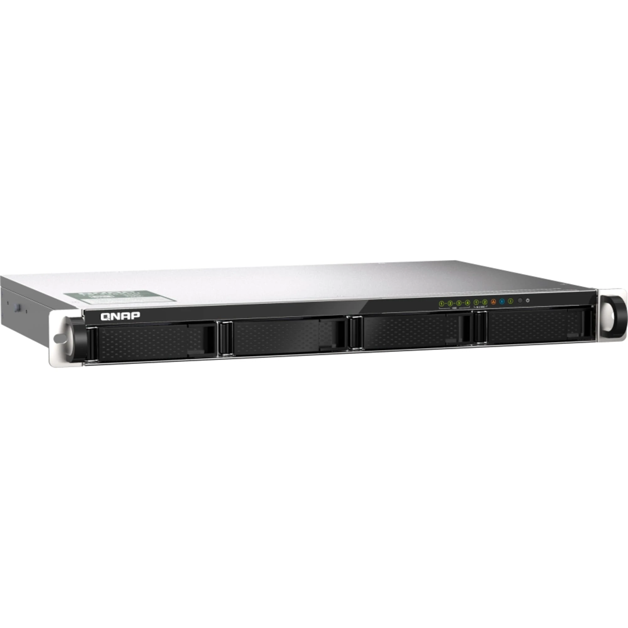 QNAP TS-435XeU-4G Short depth rackmount 4-bay NAS, supporting 2.5GbE/10GbE connectivity and M.2 NVMe SSD caching