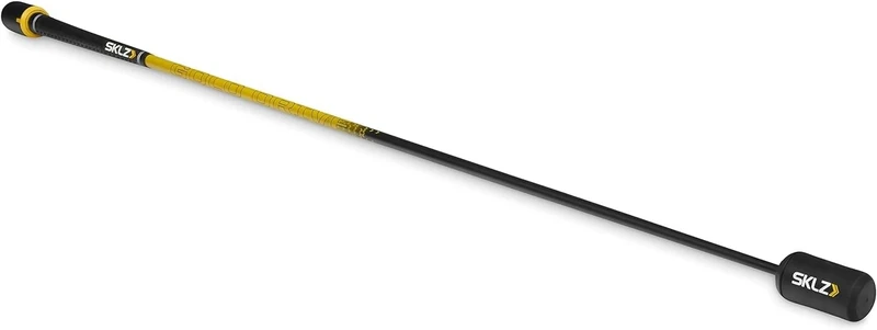 SKLZ Gold Drive Golf Training Tool, Improve Club Head Speed, Versatile Weight System, Includes Overload, Underload, Counterweight Training - Black, Yellow, Ideal for All Skill Levels