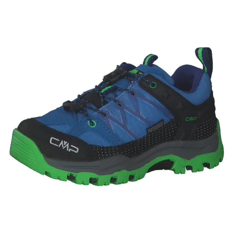 CMP Kids Rigel Low Trekking Shoes WP, Danube Bluish, 2.5 UK