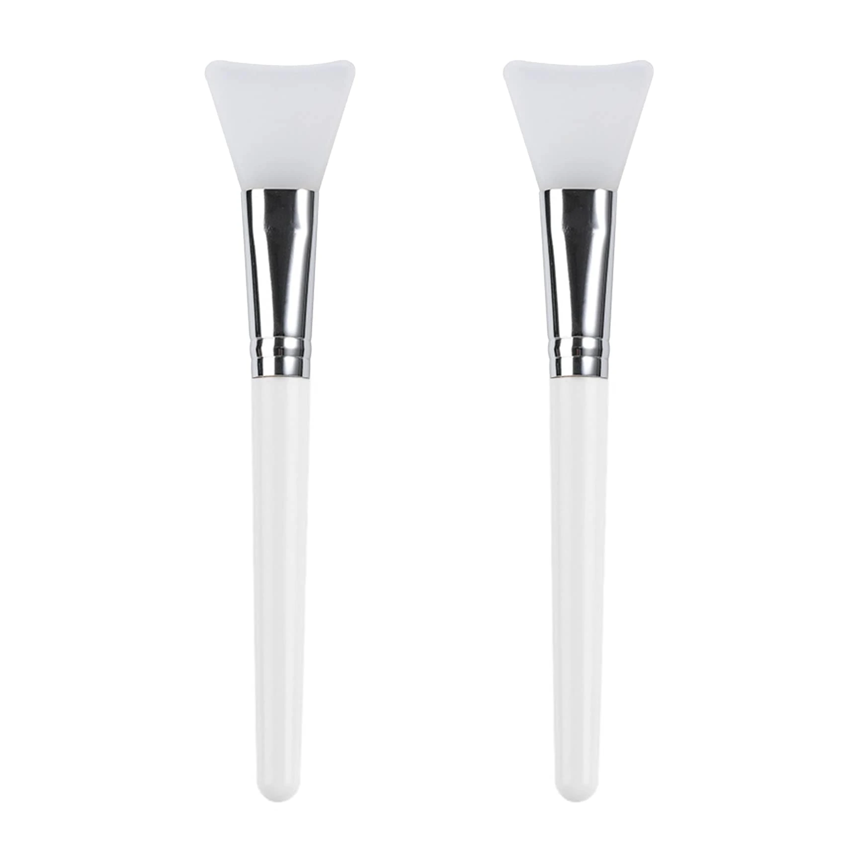 Olakin Face Mask Brush, Hairless Silicone Cosmetic Scrapers, Facial Mud Mask Applicator Brush, for Applying Facial Mask, Eye Mask, Serum or DIY (2 Pcs)