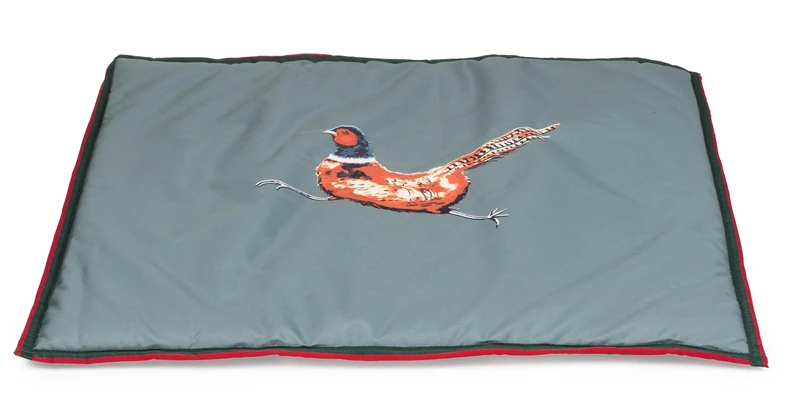 House of Paws Water Resistant Green Pheasant Boot Mat for Indoor or Outdoor for Muddy Paws - Water-Resistant, Easy to Clean - Large/X-Large