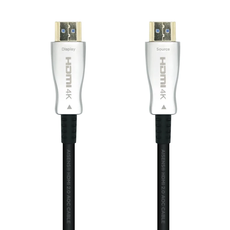 AISENS A148-0378 HDMI Cable V2.0 AOC Premium High Speed/HEC 4K@60Hz 4:4 18Gbps, A/M-A/M, Black, 20m