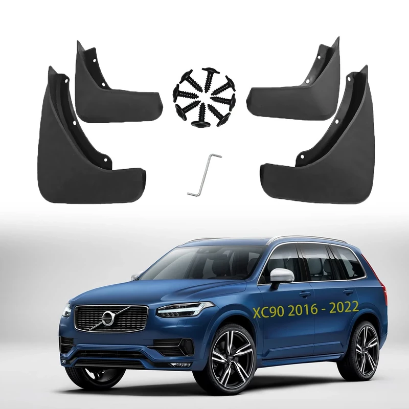 Mud Flaps Kit for Volvo XC90 2016-2021 Accessories Mud Splash Guard Mud Flap 2017 2018 2019 2020 Front and Rear 4pcs