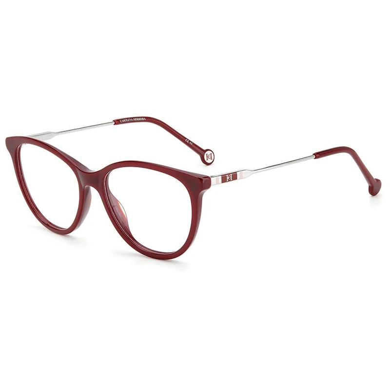 Carolina Herrera Ch 0073 LHF/16 BURGUNDY Eyewear Women's Acetate, Standard, 53