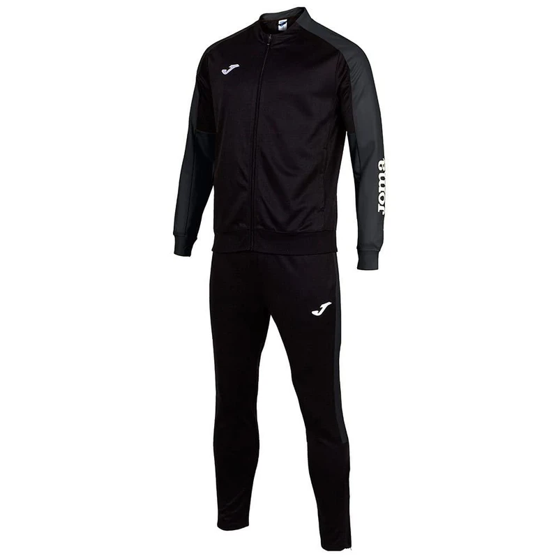 Joma Men's Eco Championship Tracksuit, Black Anthracite, XXS