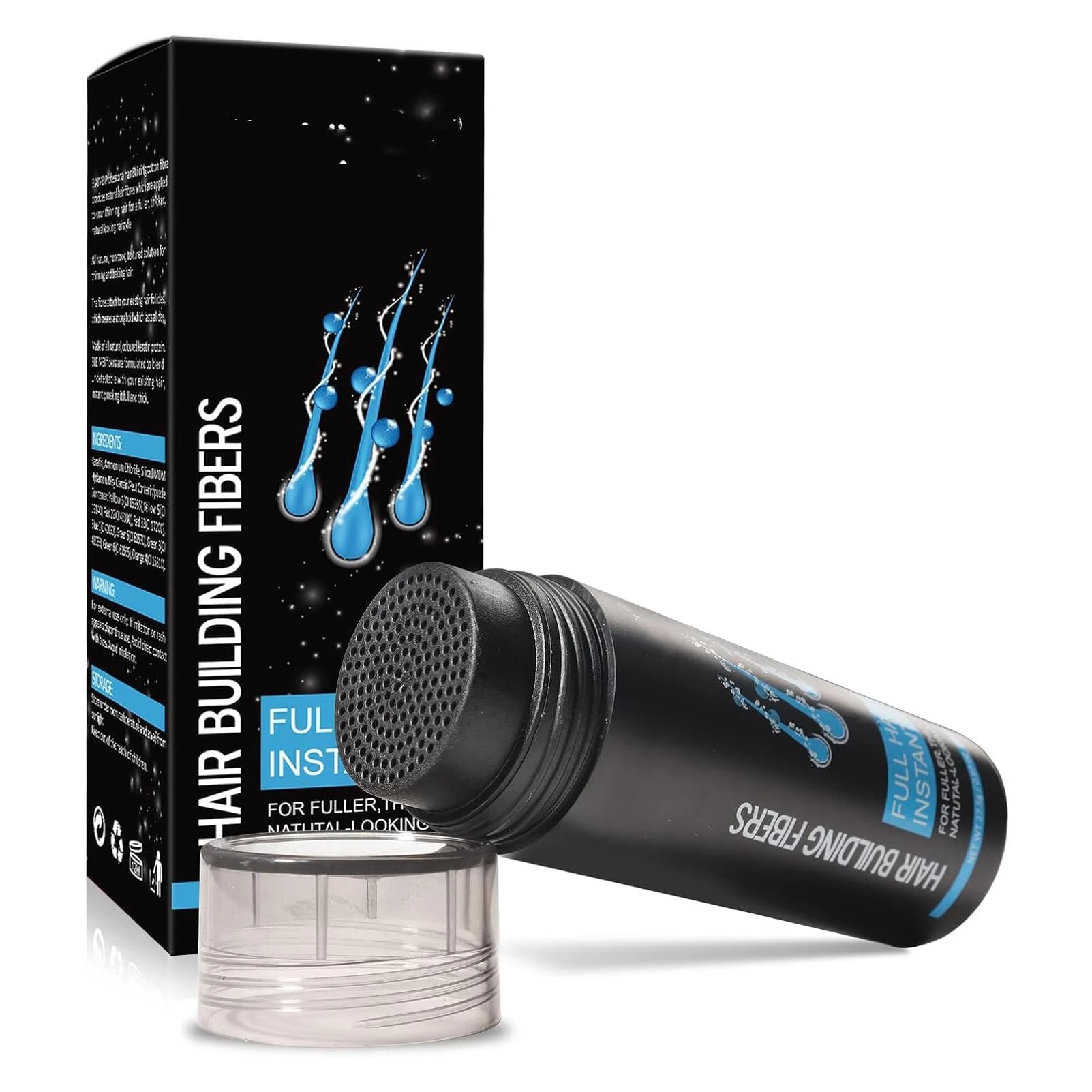 Hair Fibres Dark Brown, Hair Fibers For Men Professional Quality Fibre Hair Powder Spray Hair Building Fibers Hair Loss Concealer for Men and Women for Bald Spots & Thinning Hair (Dark Brown)