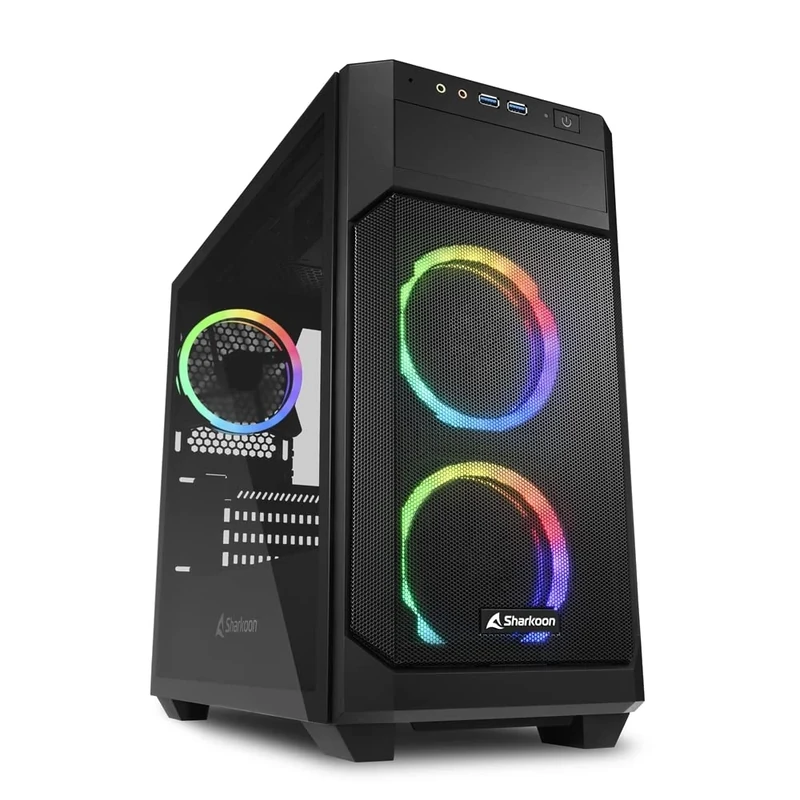 Sharkoon V1000 RGB, mATX Gaming PC Case