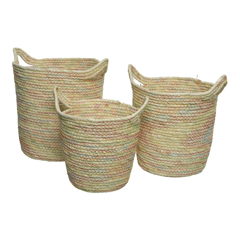 Set of 3 Sand Colour Baskets - Image 1