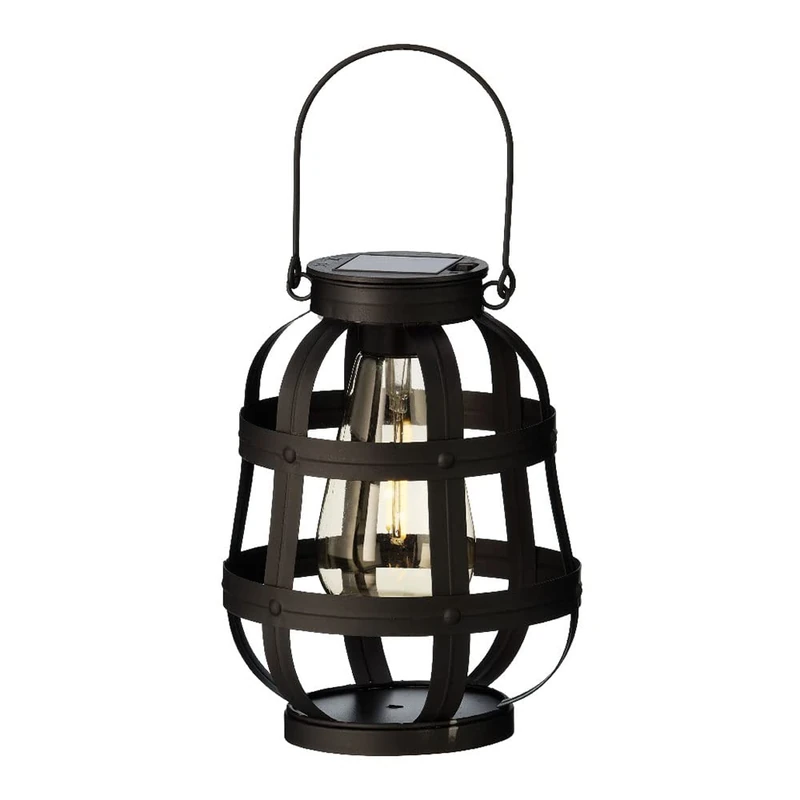 Lumineo Set of 3 Vintage Solar LED Garden Lights - Black, Not Water Resistant