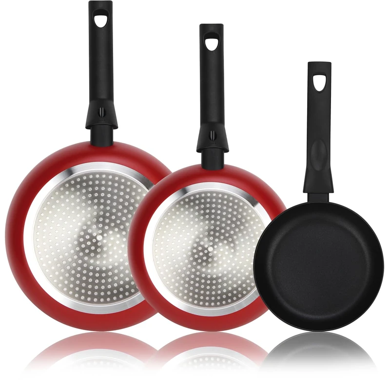 Fagor SARTEN ELAN 3 Rouge Ø20+24+28 cm Extra Thick Aluminium 3 mm - Image 1