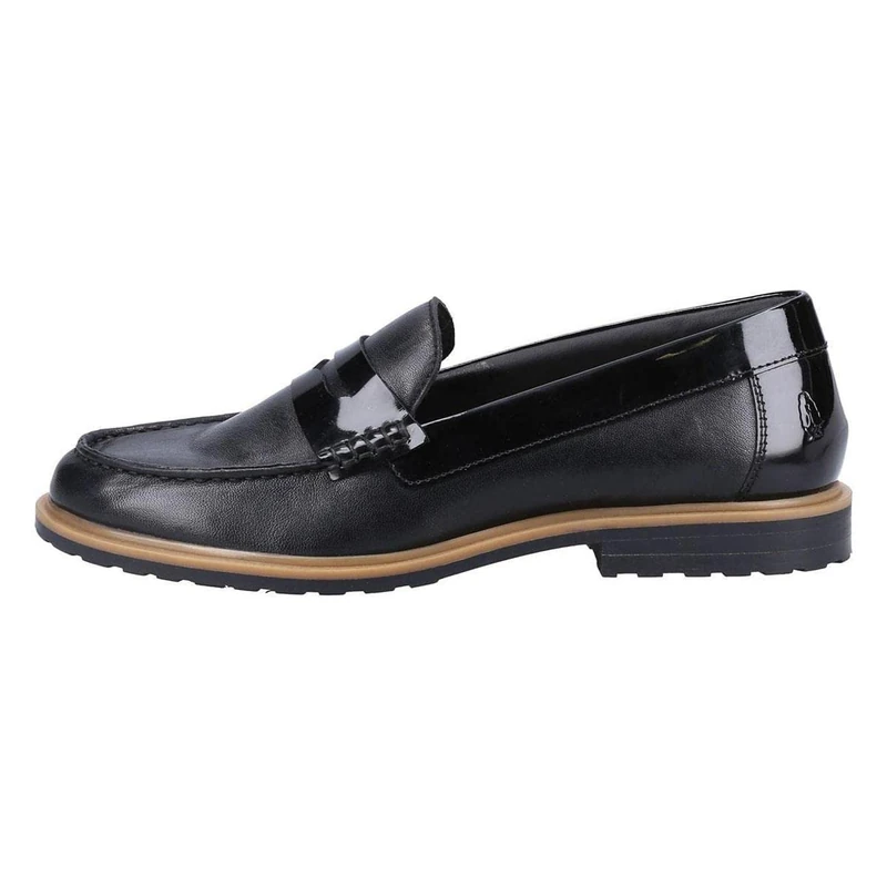 Hush Puppies Girls Verity Slip On School Uniform Shoe, Black, 7 UK
