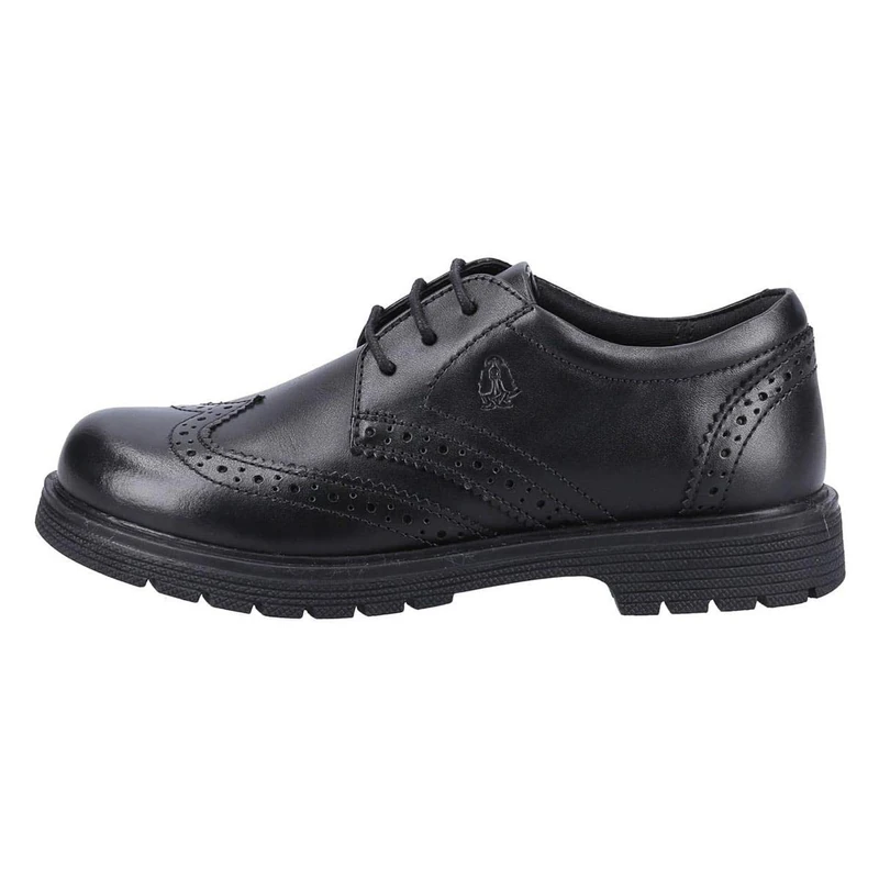 Hush Puppies Girls Sally Senior School Uniform Shoe, Black, 5 UK