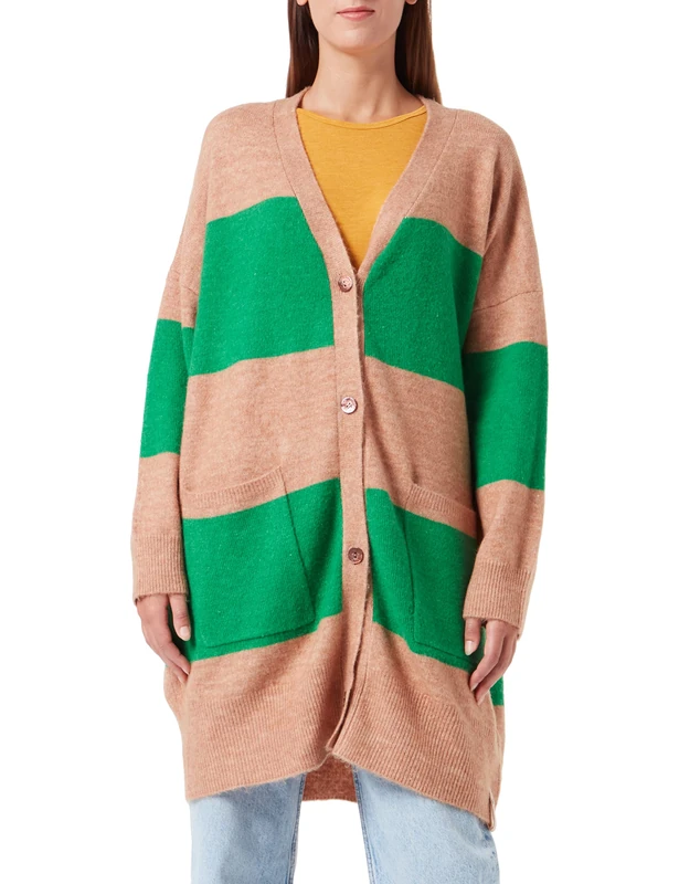 True Religion Women's Oversized Long Cardigan Sweater, Multicolor, M