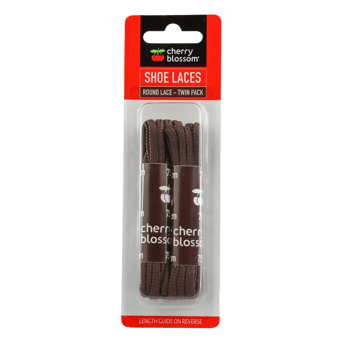 Cherry Blossom Twin Pack Brown Round Lace, 75cm