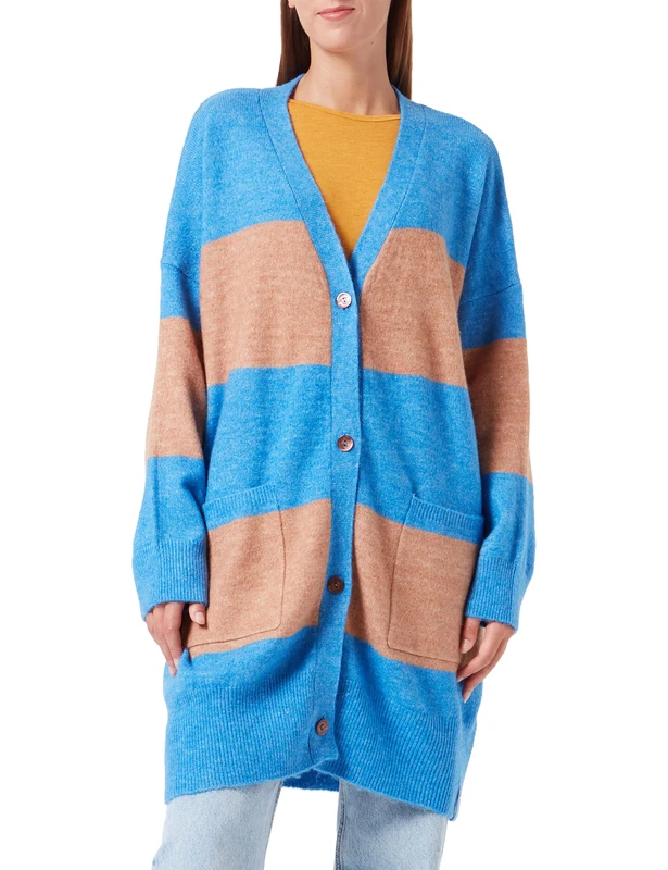 True Religion Women's Oversized Long Cardigan Sky Blue/Standard