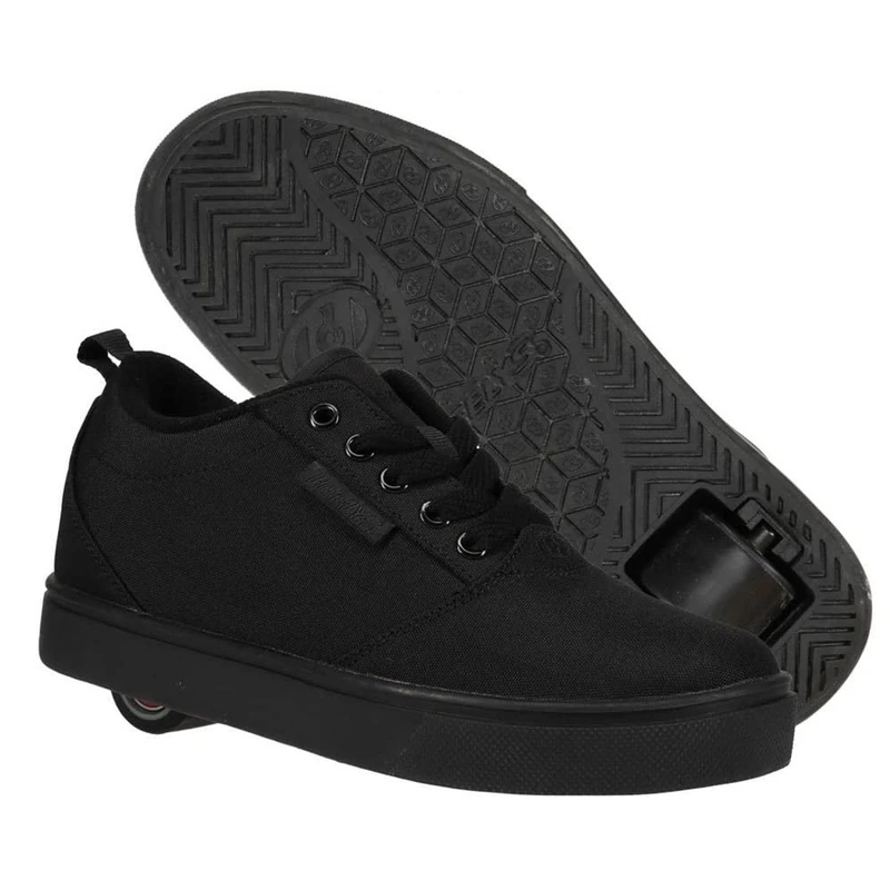 Heelys Boy's Pro 20 (Hes10430) Wheeled Heel Shoe, Triple Black Canvas, 1 UK