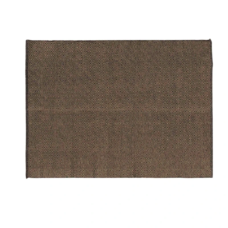 Douceur d'Intérieur, Rectangular Rug 120 x 170 cm Plain Jute and Cotton Plain Livio Black